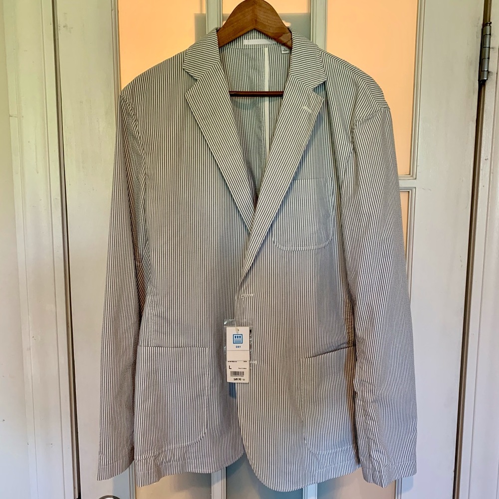 New Uniqlo Seersucker Blazer Men’s Large 41